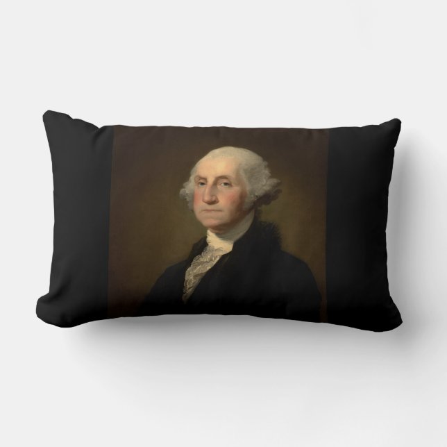 Coussin Rectangle George Washington 1er président américain par Stua (Recto)