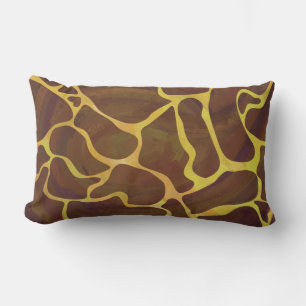 Coussin Rectangle Giraffe Brown et jaune