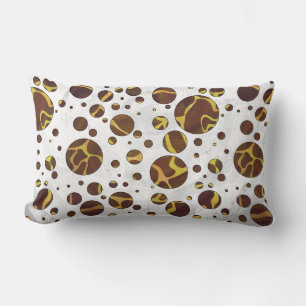 Coussin Rectangle Giraffe Brown et jaune