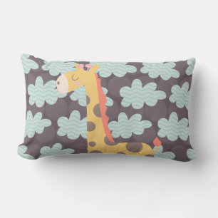 Coussin Rectangle Giraffe et nuages