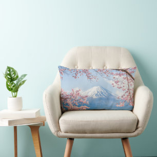Coussin Rectangle Glace et neige   Cherry Blossoms Mt. Fuji Japon