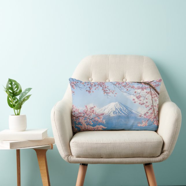 Coussin Rectangle Glace et neige | Cherry Blossoms Mt. Fuji Japon (Chaise)