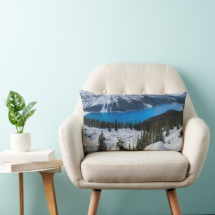 Coussin Rectangle Glace et neige Lac Peyto, Rocheuses canadiennes