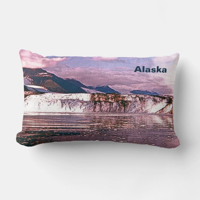 Coussin Rectangle Glacier de l'Alaska (Recto)