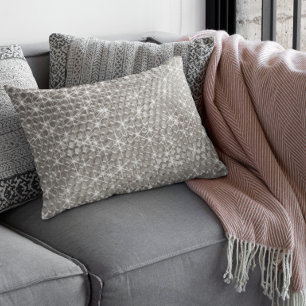 Coussin Rectangle Glam à bille d'argent Métal Géométrique Moderne ét