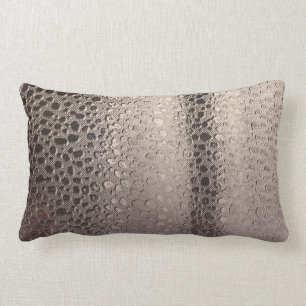 Coussin Rectangle Glam Abstrait Moderne Argent Rose Gold Teinté De R