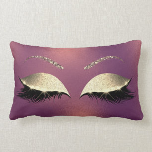 Coussin Rectangle Glam Gold Parties scintillant Glam Maquillage Lash