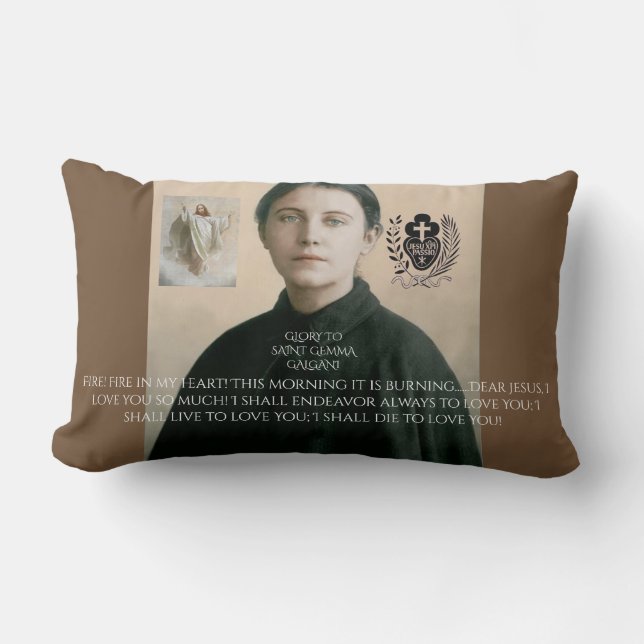 COUSSIN RECTANGLE GLOIRE DE SAINT GEMMA GALGANI (Recto)