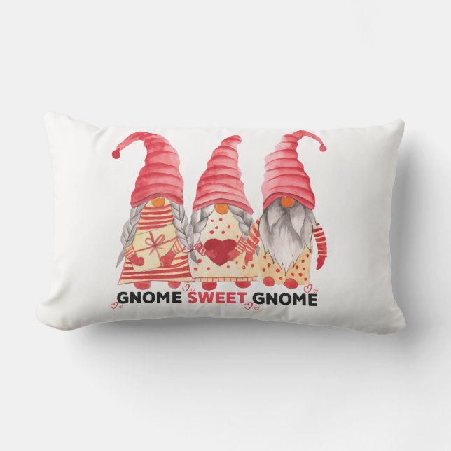 Coussin Rectangle Gnome Sweet Gnome (Recto)