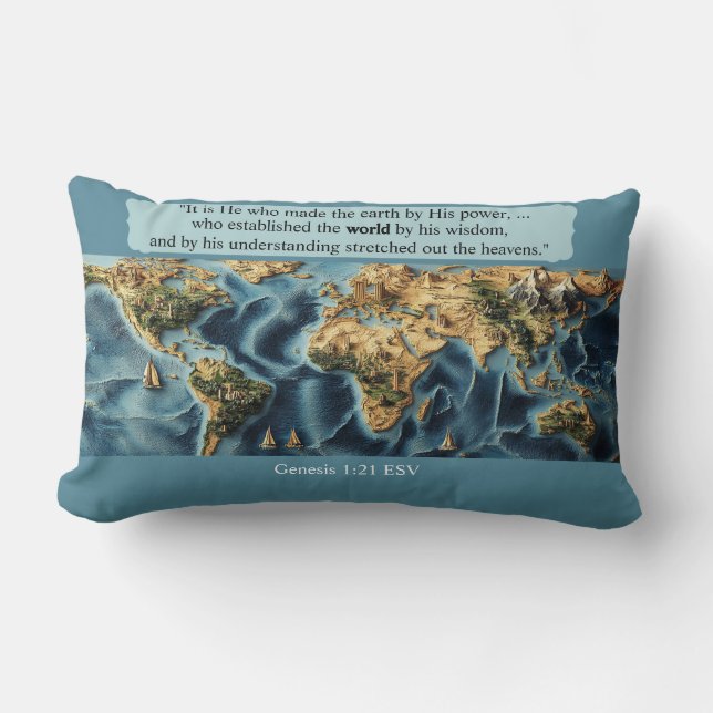 Coussin Rectangle God So Loved the World, (Recto)