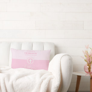 Coussin Rectangle Godgirl Baptême Pink Enfant de Dieu Personnalisé