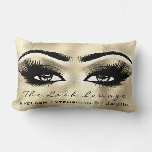 Coussin Rectangle Gold Champaigne maquillage Eyes Lashes Beauté Méta