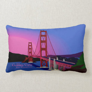 Coussin Rectangle Golden Gate San Francisco la nuit
