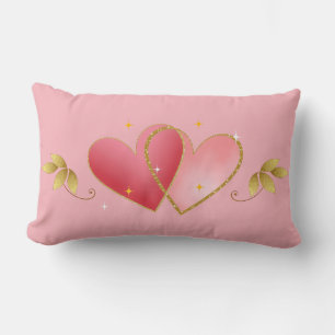 Coussin Rectangle Golden Heart