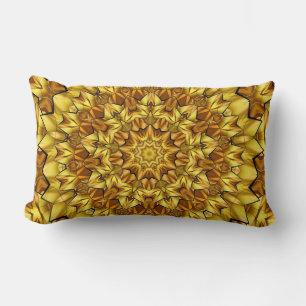 Coussin Rectangle Golden Mandala Antique Abstract Design-63495