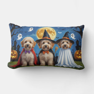 Coussin Rectangle Goldendoodle Chiens Citrouille Halloween Funny