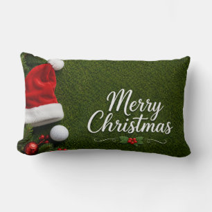 Coussin Rectangle Golf de Noël sur gazon vert