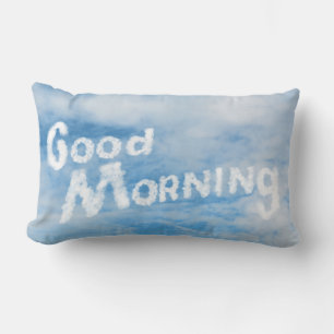 Coussin Rectangle Good Morning écrit dans les nuages
