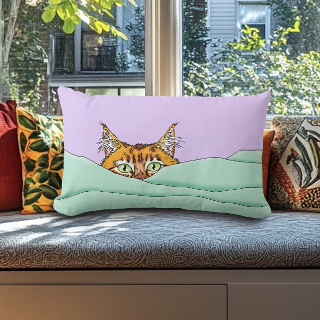 Coussin Rectangle Good Morning Orange Cat Funny (Créateur téléchargé)
