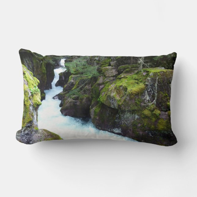 Coussin Rectangle Gorge d'Avalanche I au Parc national de Glacier (Recto)