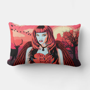 Coussin Rectangle Gothique Red Angel Femme Dans Le Désert Art Origin