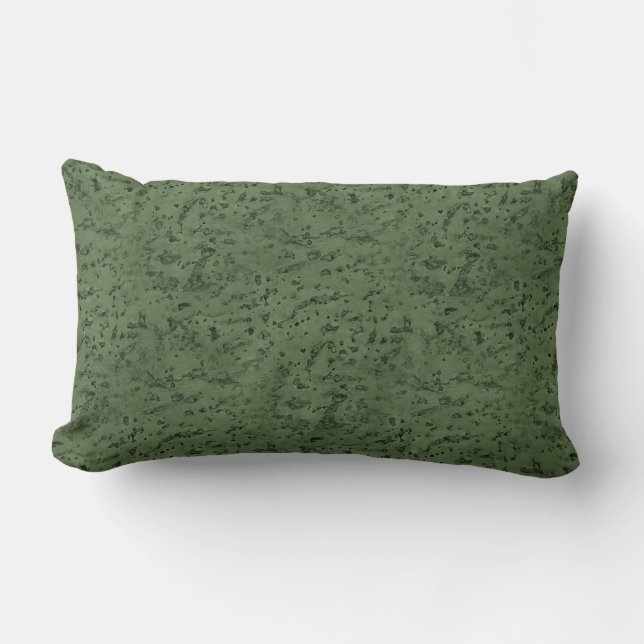 Coussin Rectangle Grain en bois de regard de liège de vert sauge (Recto)