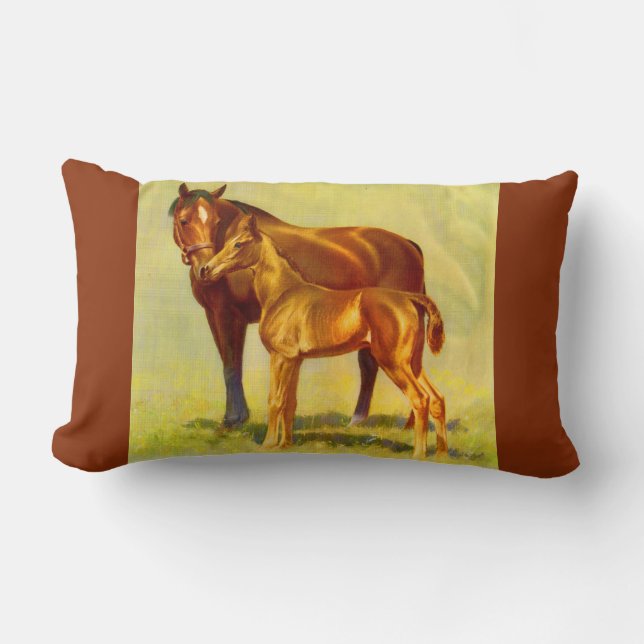 Coussin Rectangle grand cheval petite impression (Recto)