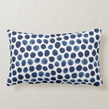 Grand indigo/motif de point bleu de polka