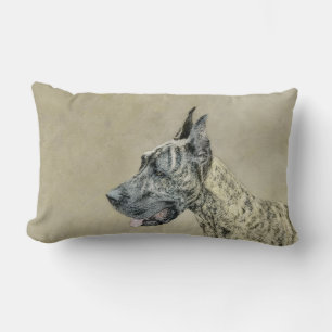 Coussin Rectangle Grande Danse (Brindle) Peinture - Art Chien origin