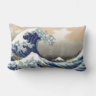 Coussin Rectangle Grande vague Kanagawa peinture japonaise