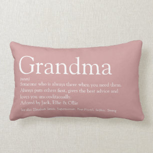 Coussin Rectangle Grandma Granny Définition Dusty Rose rose