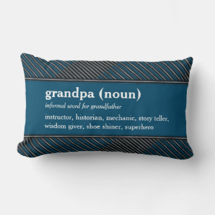 Coussin Rectangle Grandpa dictionnaire définition texte personnalis