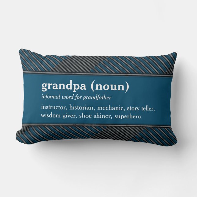 Coussin Rectangle Grandpa dictionnaire définition texte personnalisé (Recto)