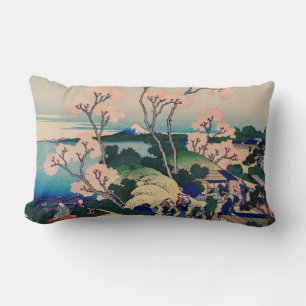Coussin Rectangle Graphiques d'encre Paysages du jardin asiatique Je