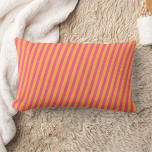 Coussin Rectangle Gratté rose et orange chaud