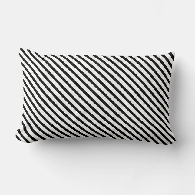Coussin Rectangle Gravé (noir et blanc) | Diagonal) Toute taille per (Recto)