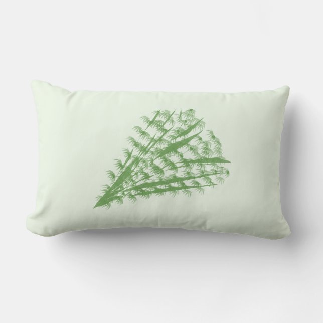Coussin Rectangle Green plant in the shape of a bouquet. (Recto)