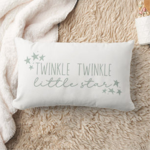 Coussin Rectangle Green "Twinkle Twinkle Little Star" Baby Nursery