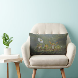 Coussin Rectangle Grenouilles "Daisy Day"