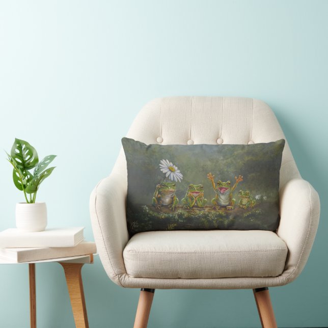 Coussin Rectangle Grenouilles "Daisy Day" (Chaise)