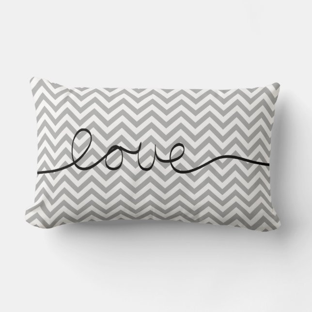 Coussin Rectangle Grey Chevron (Recto)