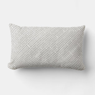 Coussin Rectangle Grille industrielle noir et blanc minimaliste mode