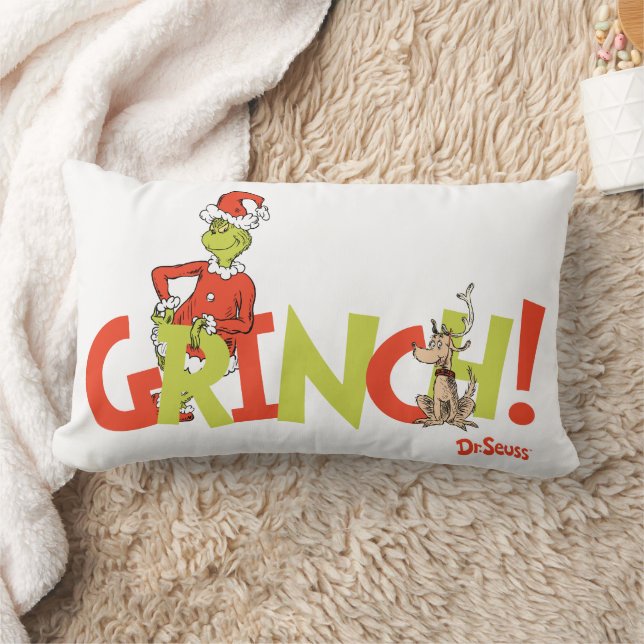 Coussin Rectangle Grinch! Character Logo Graphic (Couverture)
