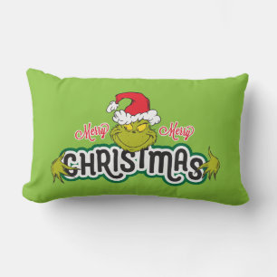 Coussin Rectangle Grinch classique   Joyeux Noël