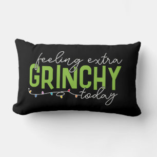 Coussin Rectangle Grinch Je me sens particulièrement grincheux auj