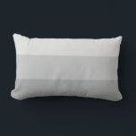 Coussin Rectangle Gris argenté rayé<br><div class="desc">Motif à rayures gris argenté classique et moderne.</div>