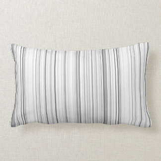 Coussin Rectangle Gris-clair gris blanc rayé de rayures verticales