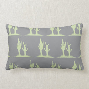 Coussin Rectangle Gris en bon état de cactus