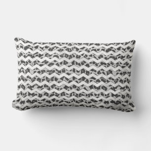 Coussin Rectangle Gris léopard Chevron et gris clair