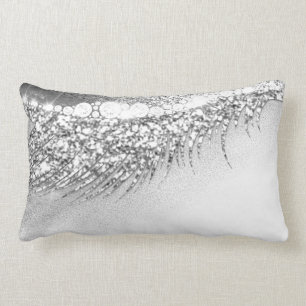 Coussin Rectangle Gris Lux Maquillage Lash Gris Argent Maquillage Sp